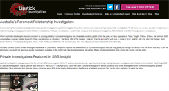 Desktop Screenshot of lipstickinvestigations.com.au